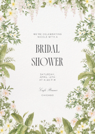 Botanical Border - Bridal Shower Invitation by Sketch Design Studio