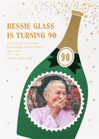 Bottle Model - 90th Birthday Invitation by Paperless Post