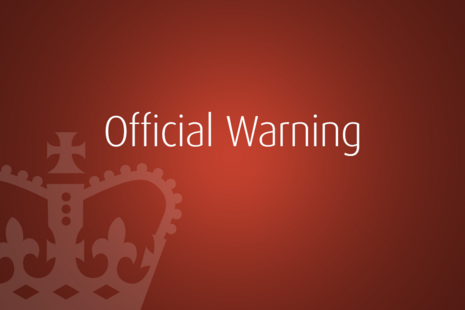 Official warning tile