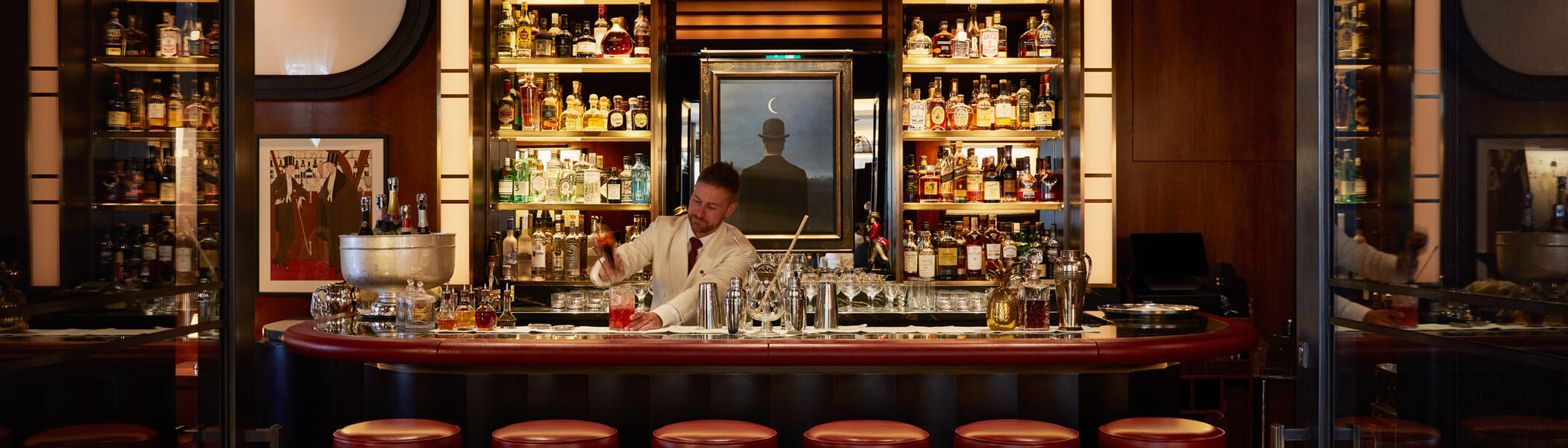 Le Magritte Bar and Terrace at The Beaumont Hotel in London