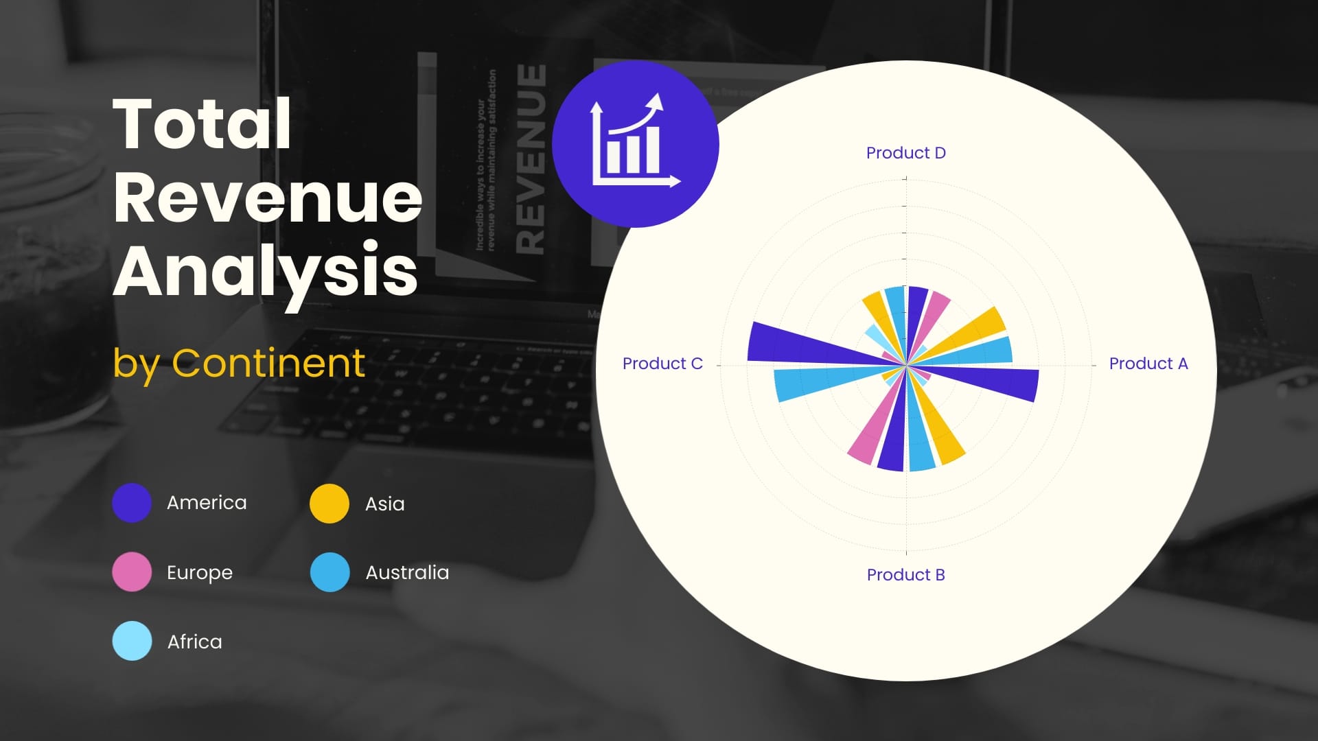 Total Revenue Analysis by Continent Polar Area Chart Template