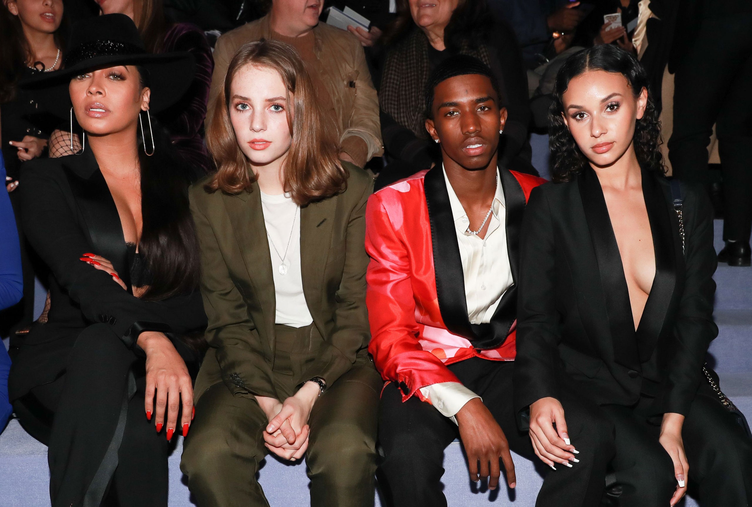 La La Anthony Maya ThurmanHawke and Christian Combs at Tom Ford.