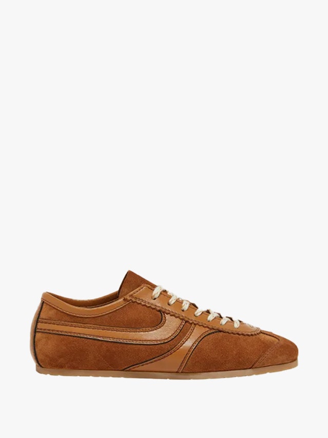 Image may contain Clothing Footwear Shoe Suede and Sneaker