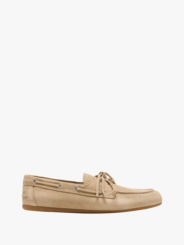 Image may contain Clothing Footwear Shoe Sneaker and Suede