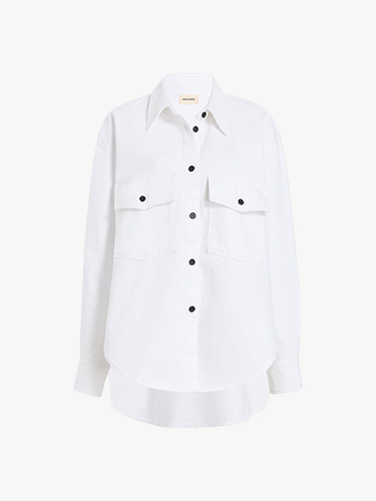 Image may contain Clothing Shirt Long Sleeve Sleeve Coat Dress Shirt and Blouse