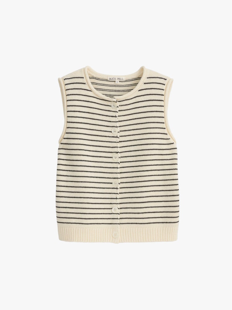 Image may contain Blouse Clothing Vest Knitwear and Sweater