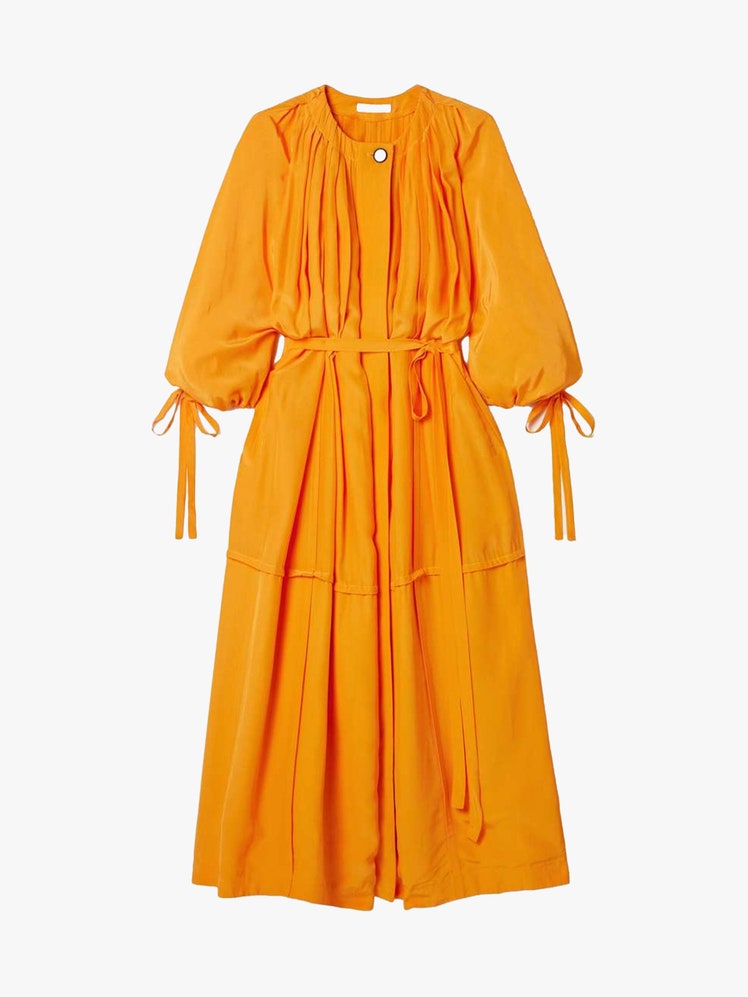 Image may contain Fashion Clothing Robe Coat and Dress