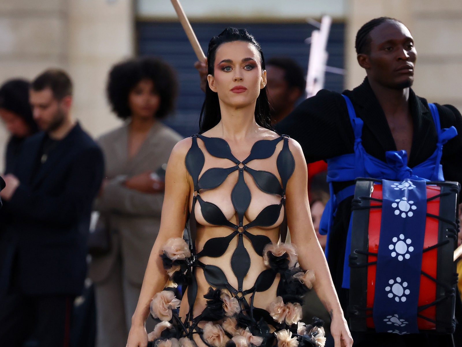 Divine Feminine, Indeed: Katy Perry Made a Surprise Appearance at Vogue World: Paris in a Geometric Naked Dress