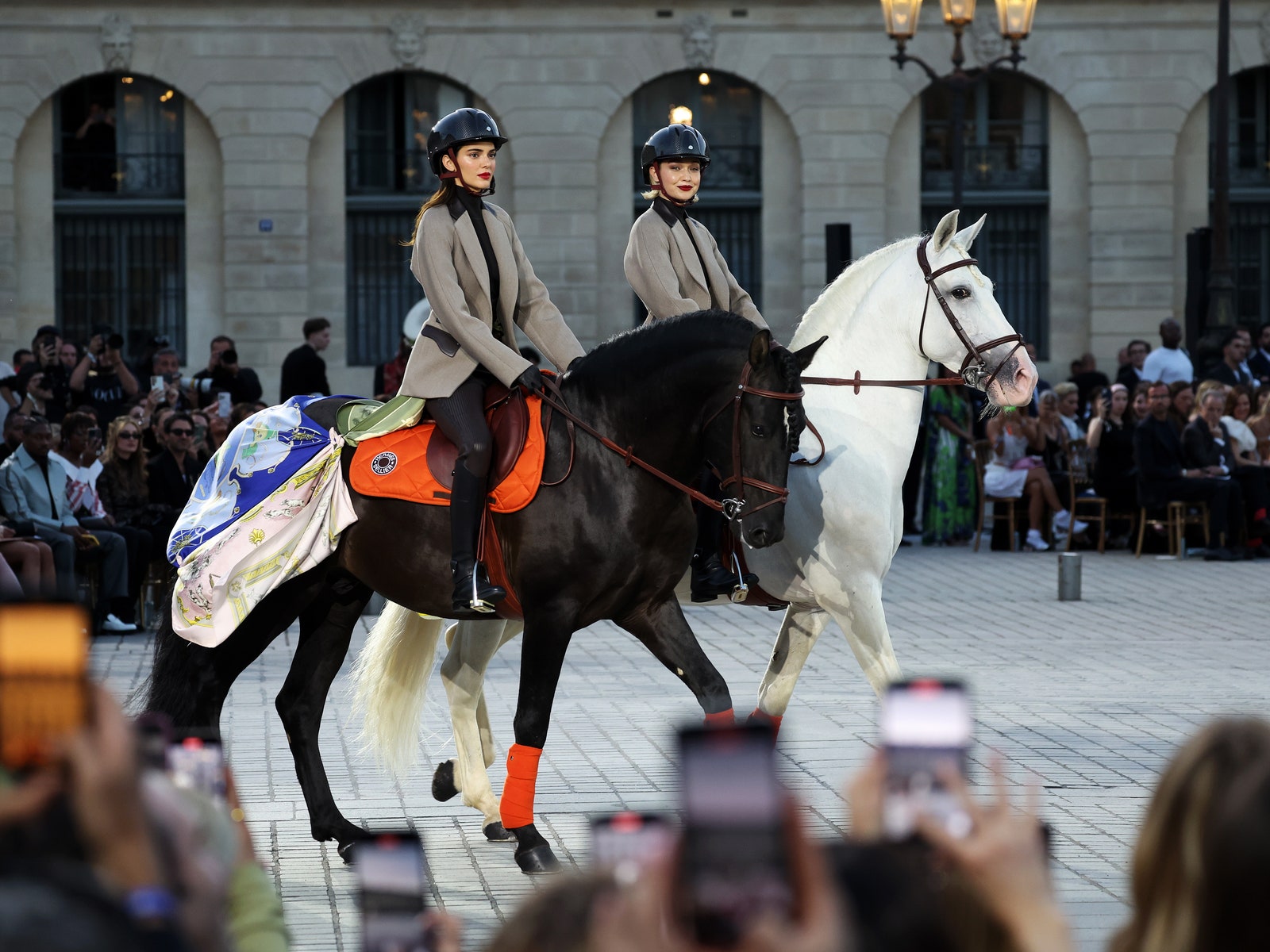 Kendall Jenner and Gigi Hadid Rode Across the Place Vendôme in Hermès for Vogue World: Paris