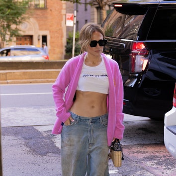 Jennifer Lopez Gets Self-Referential On an Ab-Baring Tee