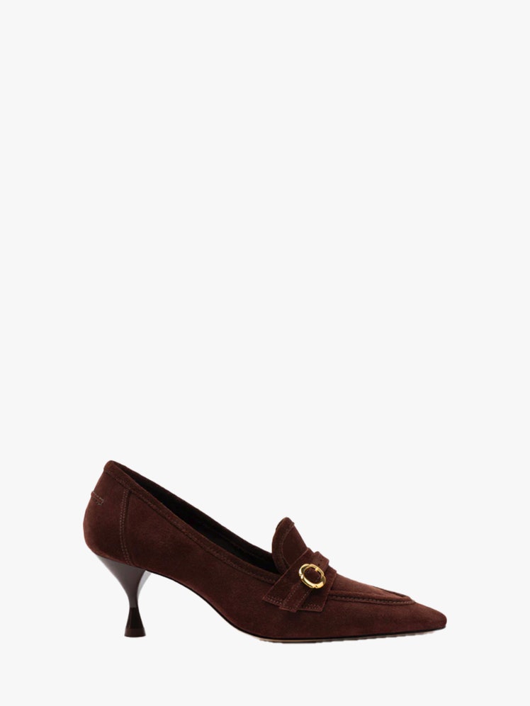 Image may contain Clothing Footwear Shoe High Heel and Suede