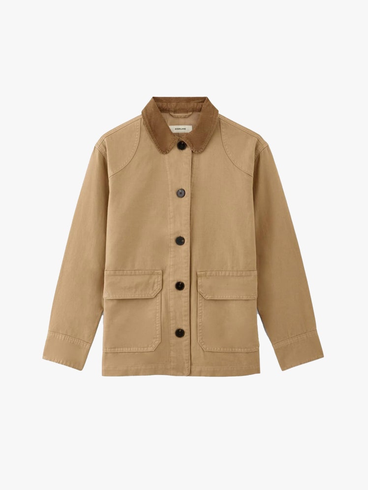 Image may contain Clothing Coat Jacket Blazer Long Sleeve Sleeve and Khaki