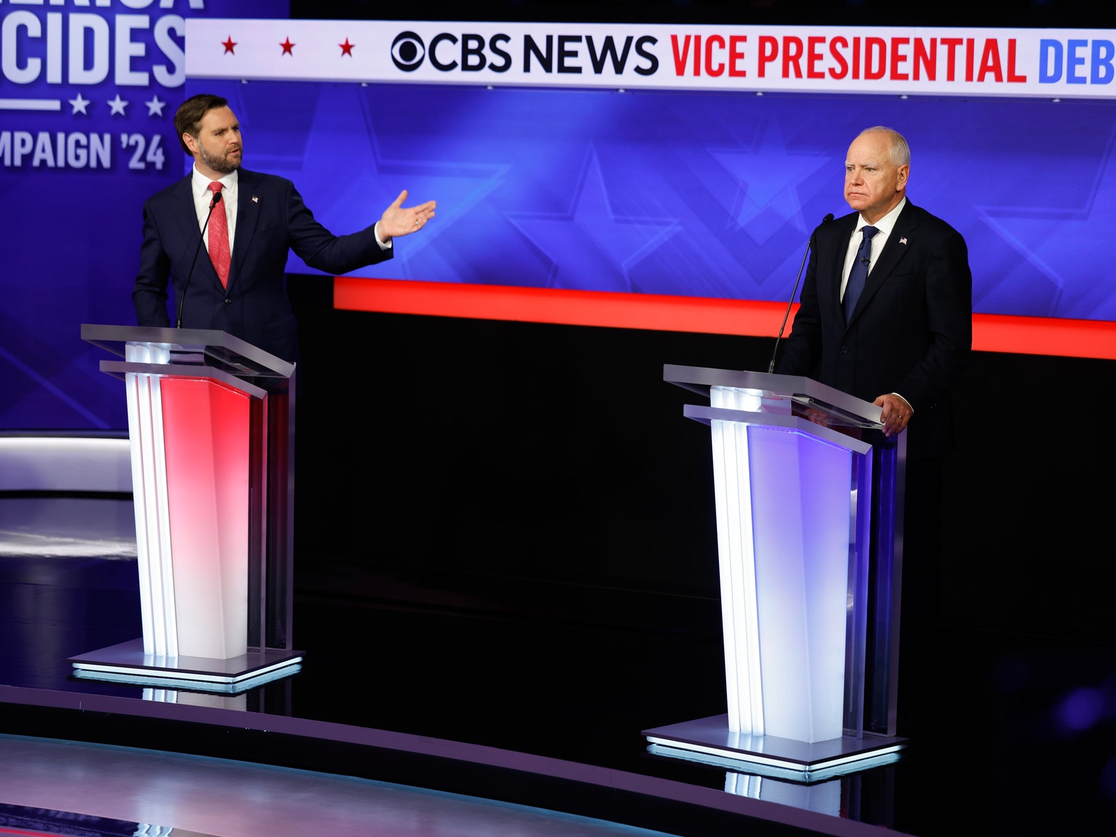 5 Key Moments From the Vice Presidential Debate Between Tim Walz and J.D. Vance