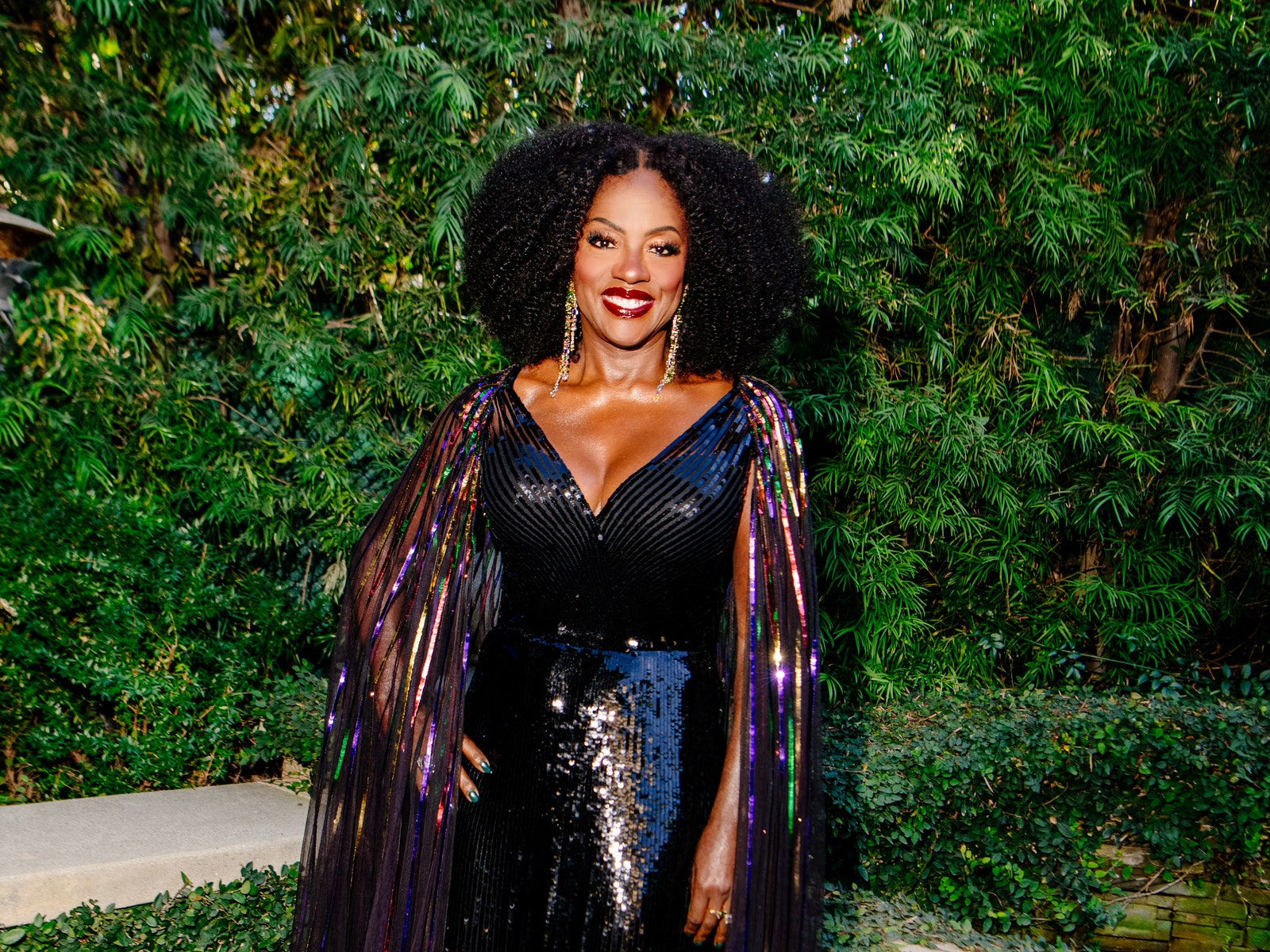 Viola Davis Rewears This Black Sequined Dress to the 2025 Golden Globes