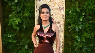 Salma Hayek during the 82nd Annual Golden Globes held at The Beverly Hilton on January 05 2025 in Beverly Hills California.