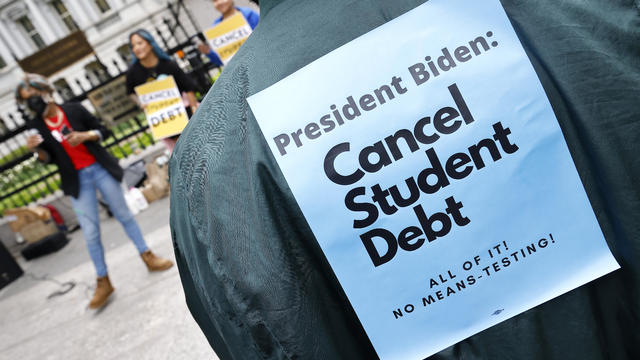 Student Loan Borrowers Gather To Tell President Biden To Cancel Student Debt 