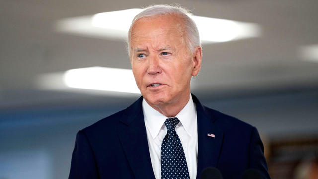 President Biden speaks following an operational briefing at the DC Emergency Operations Center in Washington, DC, US, on Tuesday, July 2, 2024. 