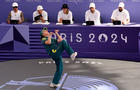 Rachael Gunn, known as B-Girl Raygun, performs at the 2024 Paris Olympics. 