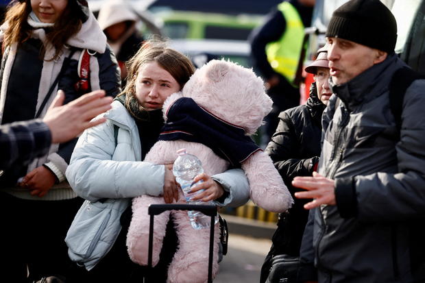 Temporary camp for refugees fleeing the Russian invasion of Ukraine, in Przemysl 