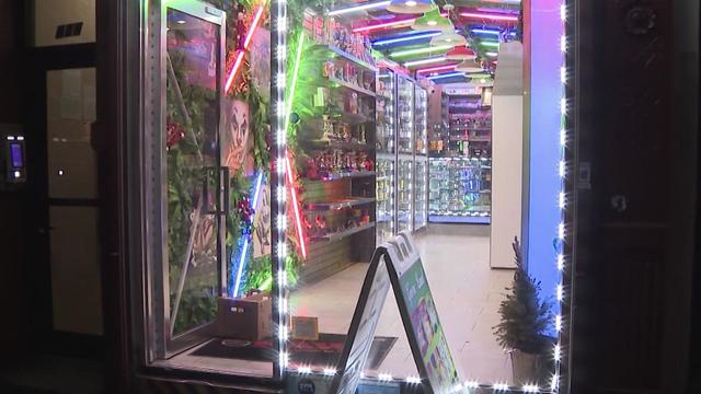 The interior of an illegal pot shop in New York City. 