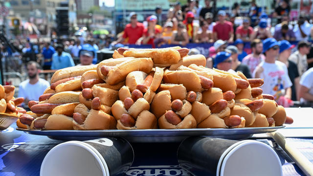 Professional Eaters Compete In Nathan's Annual Hot Dog Eating Contest 