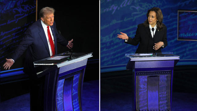 Former President Donald Trump and Vice President Kamala Harris at their debate 