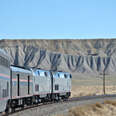 amtrak california zephyr train rolls through utah