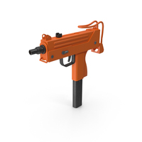 Orange Submachine Gun PNG & PSD Images