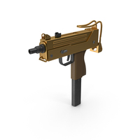 Gold Submachine Gun PNG & PSD Images