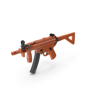 Orange Submachine Gun PNG & PSD Images