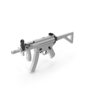 White Submachine Gun PNG & PSD Images