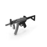 Silver Submachine Gun PNG & PSD Images