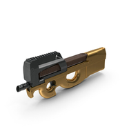 Gold Submachine Gun PNG & PSD Images