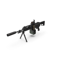 Machine Gun 14 Black PNG & PSD Images