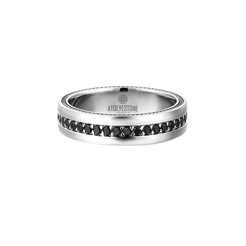 Pave Band Ring - Black Diamond