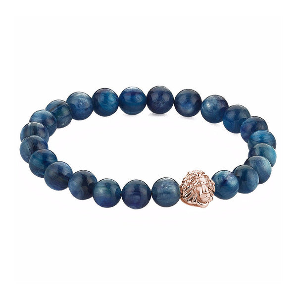 Exclusive Leo Beaded Bracelets - Rose Gold - Kyanite