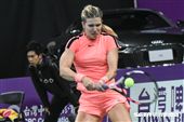 WTA台灣公開賽單打Eugenie Bouchard 尤金妮·布夏德。（圖／記者林敬旻攝）