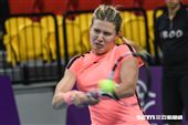 WTA台灣公開賽單打Eugenie Bouchard 尤金妮·布夏德。（圖／記者林敬旻攝）