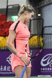 WTA台灣公開賽單打Eugenie Bouchard 尤金妮·布夏德。（圖／記者林敬旻攝）