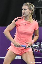 WTA台灣公開賽單打Eugenie Bouchard 尤金妮·布夏德。（圖／記者林敬旻攝）