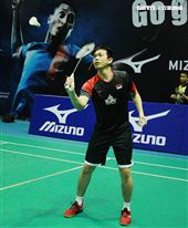 美津濃簽約羽球選手黃金搭擋塞蒂亞萬（Hendra Setiawan）與阿赫桑（Mohammad Ahsan）獲得世界羽球男子雙打最高排名第一位，來台和球迷們近距離接觸。（記者邱榮吉/攝影）