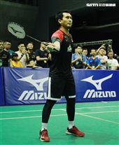 美津濃簽約羽球選手黃金搭擋塞蒂亞萬（Hendra Setiawan）與阿赫桑（Mohammad Ahsan）獲得世界羽球男子雙打最高排名第一位，來台和球迷們近距離接觸。（記者邱榮吉/攝影）