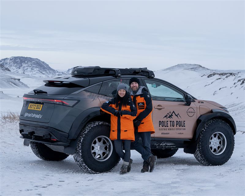NISSAN ARIYA是世界第一台完成橫跨南北極地創舉的電動車。（圖／NISSAN）