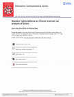 Research paper thumbnail of Workers’ rights defence on China's internet: an analysis of actors