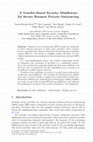 Research paper thumbnail of A Voucher-Based Security Middleware for Secure Business Process Outsourcing