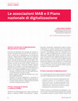 Research paper thumbnail of Le associazioni MAB e il Piano nazionale di digitalizzazione DIGITAL LIBRARY