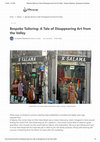 Research paper thumbnail of Bespoke Tailoring: A Tale of Disappearing Art from the Valley