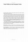 Research paper thumbnail of Morality issues A new battlefield for European value politics? The cases of prostitution and surrogacy