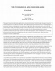 Research paper thumbnail of THE PSYCHOLOGY OF ADULTHOOD AND AGING