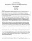 Research paper thumbnail of PERSPECTIVES ON GENDER AND THE EXPERIENCE OF DIVORCE